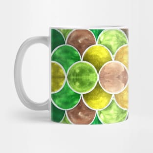 Green and Yellow Scales Pattern Mug